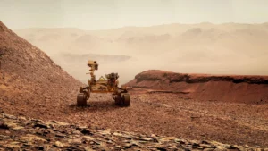 Un immagine del rover Perseverance sulla superficie di Marte