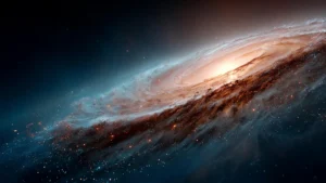 Immagine della Via Lattea dove sono visilnbii i confini della nostra galassia